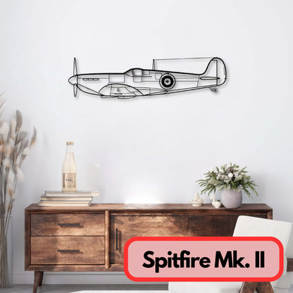 Décoration murale métal Spitfire Mk II