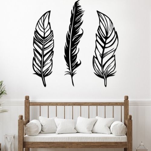 Décoration Murale Plume Métal